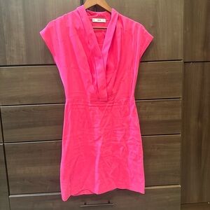 Mango Pink Cap Sleeve Mini Dress